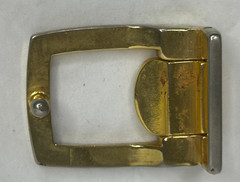 Vintage Christian Dior Belt Buckle silver Gold Tones Metal