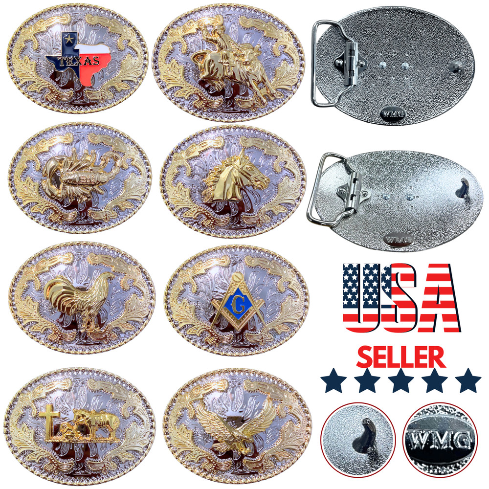 WMG Texas State Belt Buckle Flag Map Cowboy Rodeo Western Hebillas Vaqueras