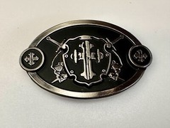 Swords & Cross Knight Shield Gothic Punk Rider Chrome Brand Belt Buckle #6216