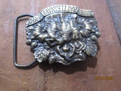 Vintage 1974 Rare Hard-to Find Rosie&rsquo;s Rattlesnake Remedy – Bergamot Belt Buckle