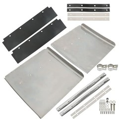 24 in x 24 in Stainless Steel Quarter Mud Flap Set Replacement for Semi Truck