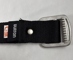 Burton Snowboards Belt Adult Large Black Metal 34-36 W Vintage