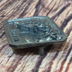 Vintage Hitachi Silver Belt Buckle Excavator Construction Mountains 951651 Rare