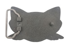 Black Cat Enamel Metal Belt Buckle