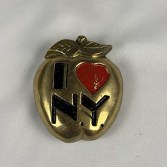 Vintage 1979 I Love NY Brass Belt Buckle Aminco New York Tourism Souvenir