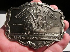 FOREIGN AND DOMESTIC GOLD DEALERS BELT BUCKLE VINTAGE – HEAVY – GW-14