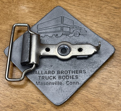 Ballard Brothers Truck Bodies Children At Play Metal Belt Buckle 3 3/8&Prime; x 3 3/8&Prime;