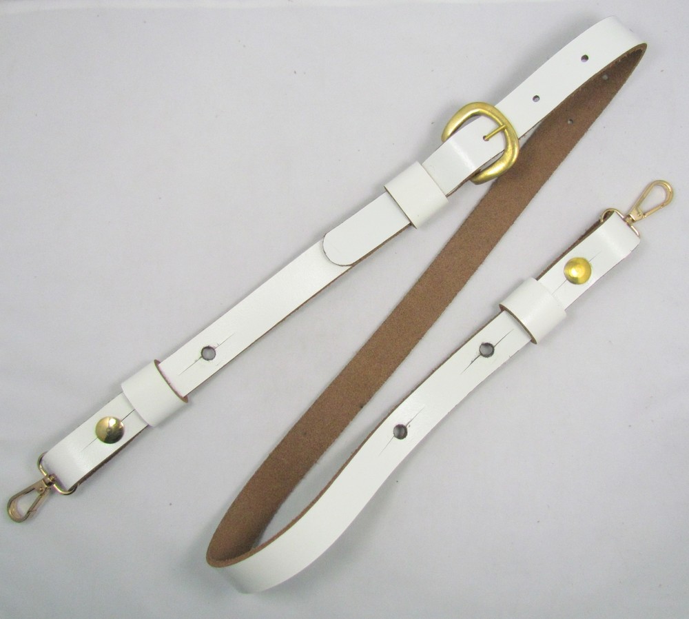 Shoulder Strap Sam Brown Style For Civil War Western Gun Belt White R1652
