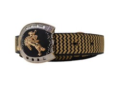 Belt Buckle Golden Horse Cowboy Sliver,Gold,Black,Metal