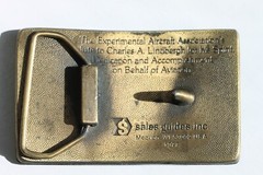 Vintage Brass Tone 1977 LINDBERGH COMMEMORATIVE TOUR BELT BUCKLE