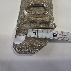 TRUCKER GIRL CREST BELT BUCKLE With BOTTLE OPENER METAL
