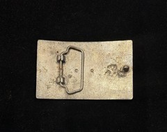 Vintage rectangular metal belt buckle Panamanian flag design RARE