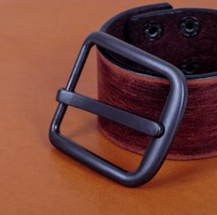 Alloy Pin Single Prong Clip Rectangular Buckle for Men Leather Belt Spare 4cm