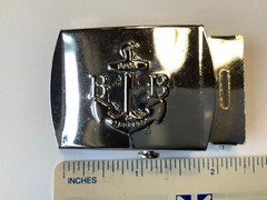 Vintage Chrome Plated B&B Belt Buckle for 1 1/4” Belt UNUSED