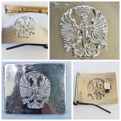 Vtg Spanish Civil War Belt Buckle Francisco Franco Eagle Crown Cross Military