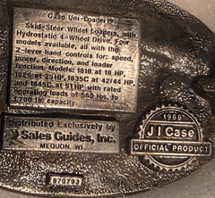 Vintage 1988 Metal Belt Buckle, Case, Uni-Loader, Skid Steer, Bobcat, Con