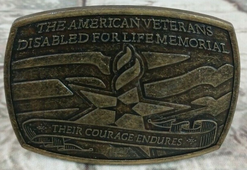 The American Veterans Disabled for Life Memorial Belt Buckle 2007 Sponsor #0369