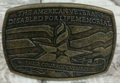 The American Veterans Disabled for Life Memorial Belt Buckle 2007 Sponsor #0369