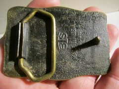 VINTAGE DEER SCENE BELT BUCKLE SOLID BRASS – GW-26