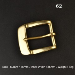 35mm Pin Single Prong Clip Buckle for Men Leather Belt Replacement Retro Brass