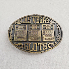 Belt Buckle – Pacific Brass and Buckle Indiana Metal Craft 1983 Las Vegas Slots