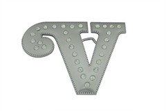 Initial Letter Cursive Silver Chrome Rhinestones Belt Buckle A to Z Alphabet New
