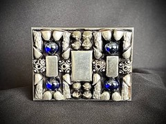 Blue Cabochon Industrial Handmade Belt Buckle Archive 2007-2009 Darren McNeese