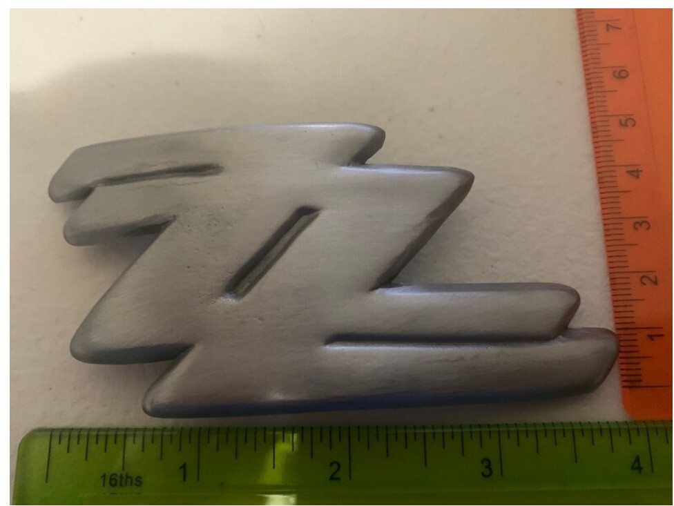 ZZ Top Belt Buckle Key Chain Style Solid Metal Strong Sturdy Gray