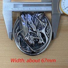 Stainless Steel AVP Alien Buckle Mens Handmade Biker Punk Belt Buckle 10B10D BZ