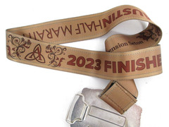 2023 Austin Half Marathon Belt Buckle w Lanyard Ribbon Running Texas Finisher