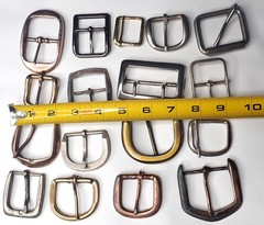 Lot of 17 Vintage Belt Buckles Mixed Sizes Finishes Brass Steel Levi&rsquo;s Prym Leat
