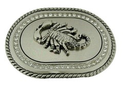 Scorpion Belt Buckle Zodiac Sign Gothic Rodeo USA Cowboy Western Silver Metal TX