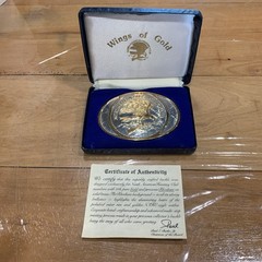 North American Hunting Club Belt Buckle Wings Of Gold – 24K Gold OPEN BOX