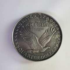 Indiana Metal Craft Standing Liberty Quarter Eagle Belt Buckle AC11 IMC Silver