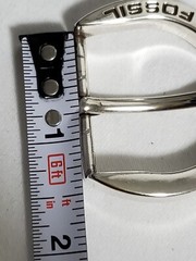 Fossil Logo Silver Tone Modern Replacement Belt Buckle 1½ »X 1½ » Pre-Owned