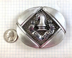 Artisan made Paladin Have Gun Will Travel sterling silver belt buckle Lge.