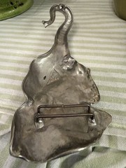 Christopher Ross 1980 Pewter Elephant Head Belt Buckle Silver Tone Animal Art