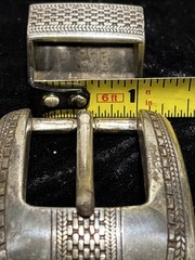 Vintage Nice 1993 Western Textured Engraved Pattern Cowboy Belt Buckle Set