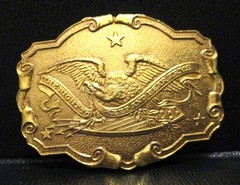 1975 Gander Mountain Eagle Ensignia 2nd Amendment Right to Bear Arms Belt Buckle