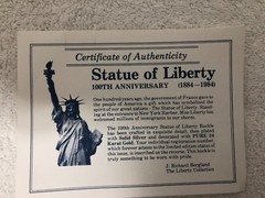 100 YEARS STATUE OF LIBERTY 1884-1984 BELT BUCKLE