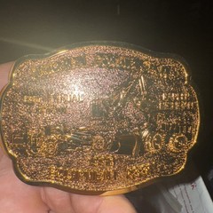 Historical Construction Equipment Show Belt Buckle Limited Edition Embossed 1998