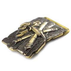 Brass belt buckle Gods of war, Military field artillery cannons, Rocket Forces