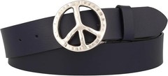 Dark Silver Peace Belt Buckle, Vintage Interchangeable Buckle in Retro Style