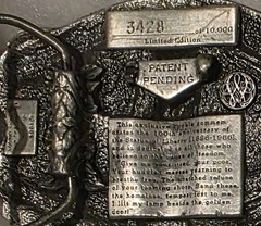 Vintage 1984 Metal Belt Buckle, Statue of Liberty, Nice Western Style Design