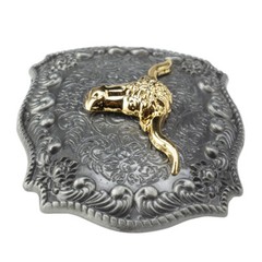 Big Bull Head Belt Buckle Silver Gold Western Cowboy Jeans Accessories Buckles