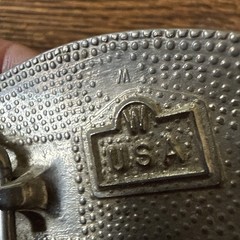Vintage 70’s Silver-Tone Scalloped Sunburst Belt Buckle Western Geometric Design