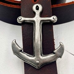 Belt Buckle Anchor Heavy Metal Vintage Maritime Antique For 40mm Belt Style