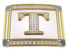 New Men Women Western Initial A-Z Belt Buckles Rodeo Cowboy Cowgirl Silver Gold