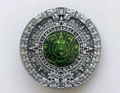 New Aztec Mayan calendar medallion round mens women&rsquo;s belt buckle 3&Prime; approx