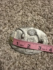 Colorado Silver Star Pewter Belt Buckle Montana 5902 Made In USA
